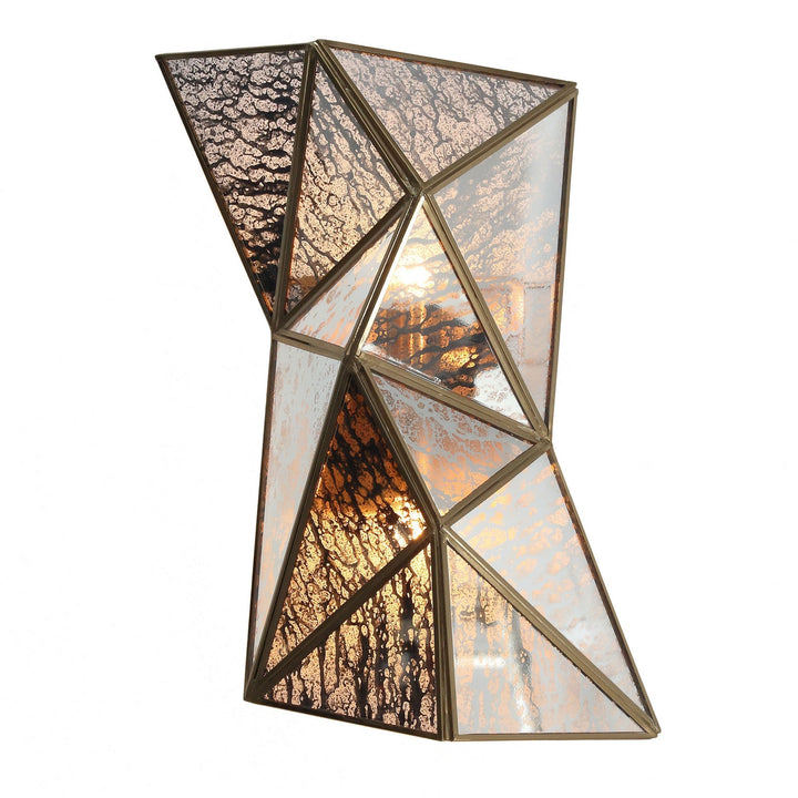 Geo-Gem Two Light Wall Sconce in Artisan Brass - available from The Lighting Shoppe, trusted by Canadian homeowners