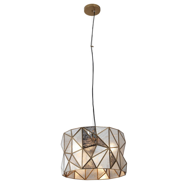 Geo-Gem Three Light Pendant in Artisan Brass - available from The Lighting Shoppe, trusted by Canadian homeowners