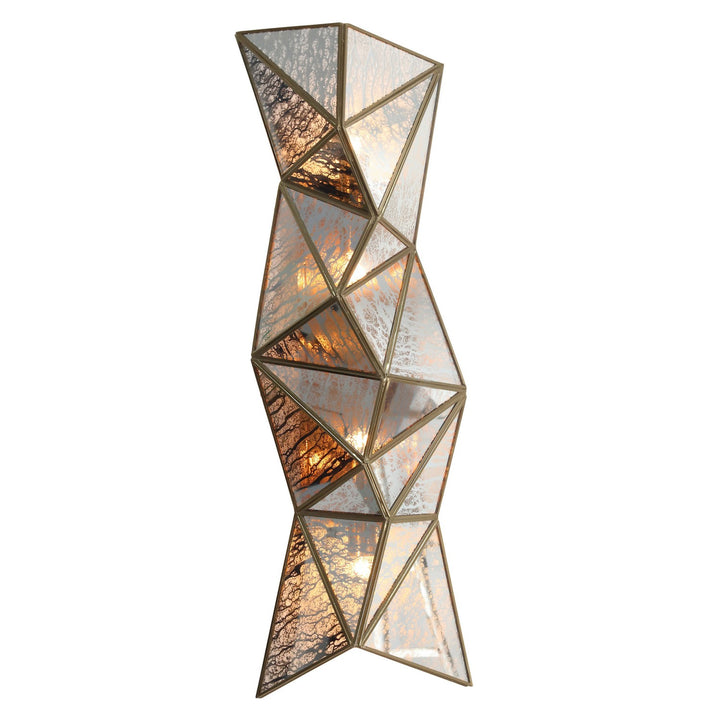 Geo-Gem Four Light Wall Sconce in Artisan Brass - available from The Lighting Shoppe, trusted by Canadian homeowners