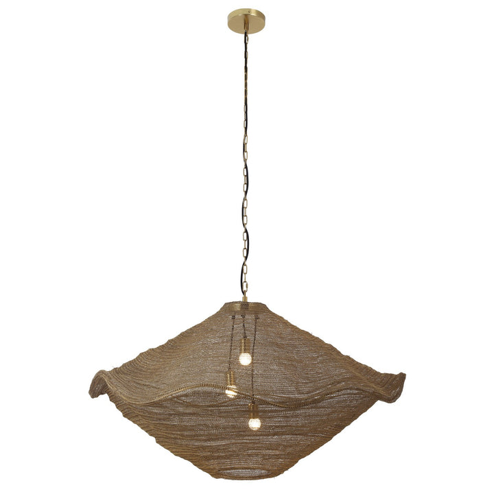 Marseille Three Light Pendant in Gilded brass - available from The Lighting Shoppe, trusted by Canadian homeowners