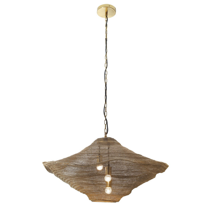 Marseille Three Light Pendant in Gilded Brass - available from The Lighting Shoppe, trusted by Canadian homeowners