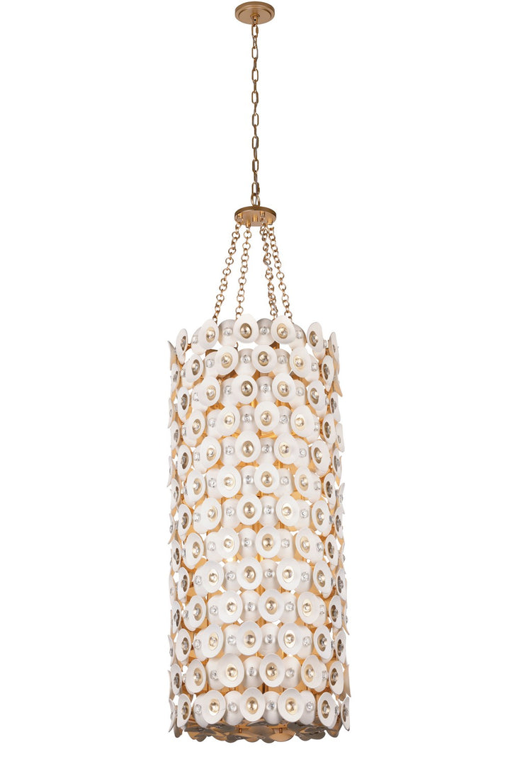 Niu 12 Light Foyer Pendant in Fawn Gold - available from The Lighting Shoppe, trusted by Canadian homeowners