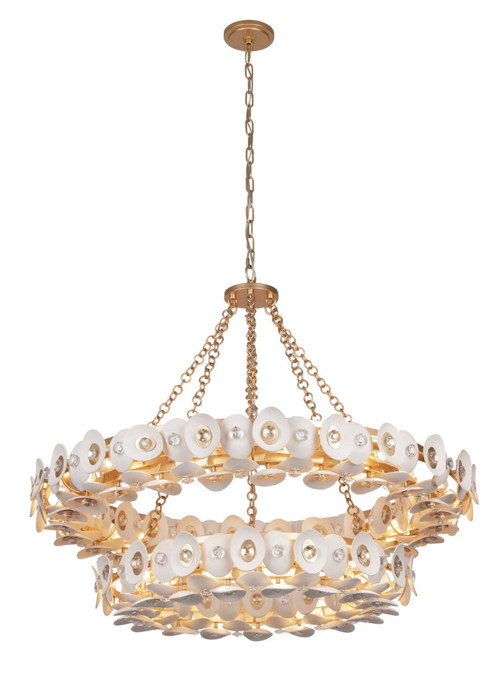 Niu 22 Light Chandelier in Fawn Gold - available from The Lighting Shoppe, trusted by Canadian homeowners