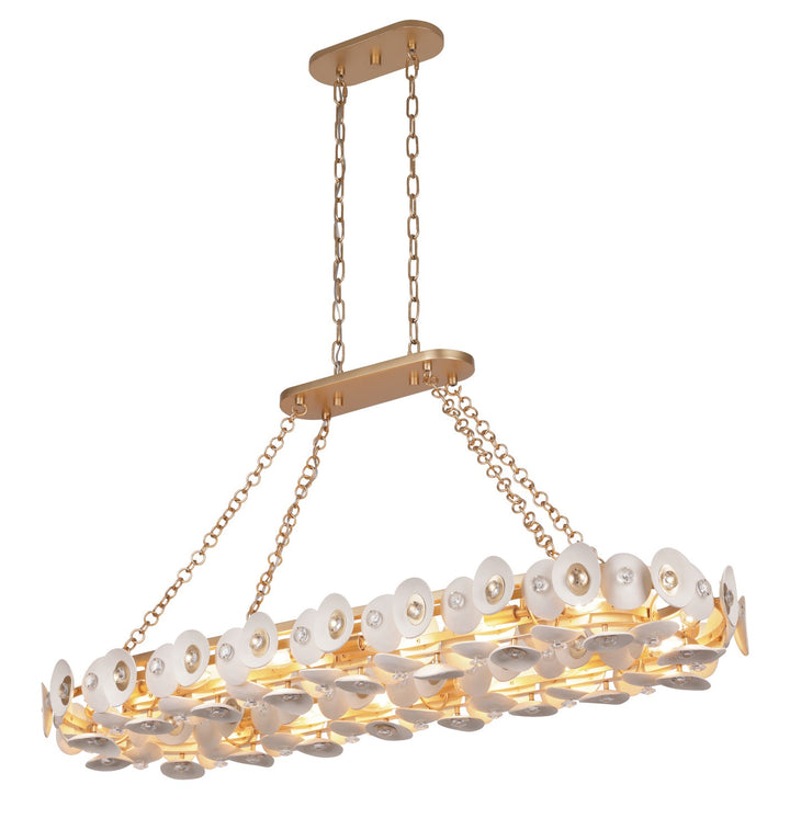 Niu 14 Light Island Pendant in Fawn Gold - available from The Lighting Shoppe, trusted by Canadian homeowners