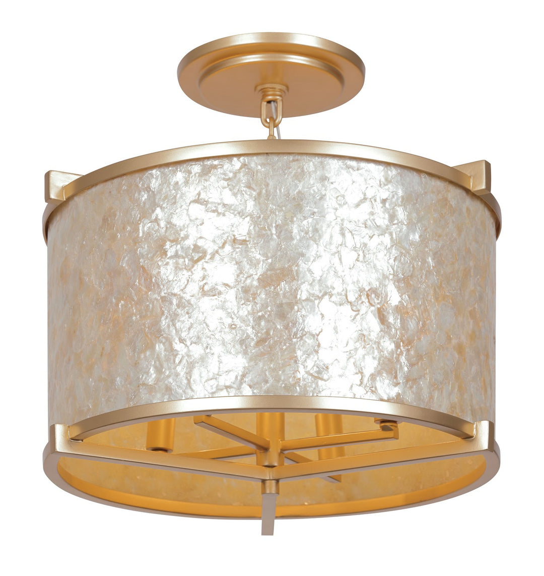 Sommers Bend Four Light Semi Flush Mount in Fawn Gold - available from The Lighting Shoppe, trusted by Canadian homeowners