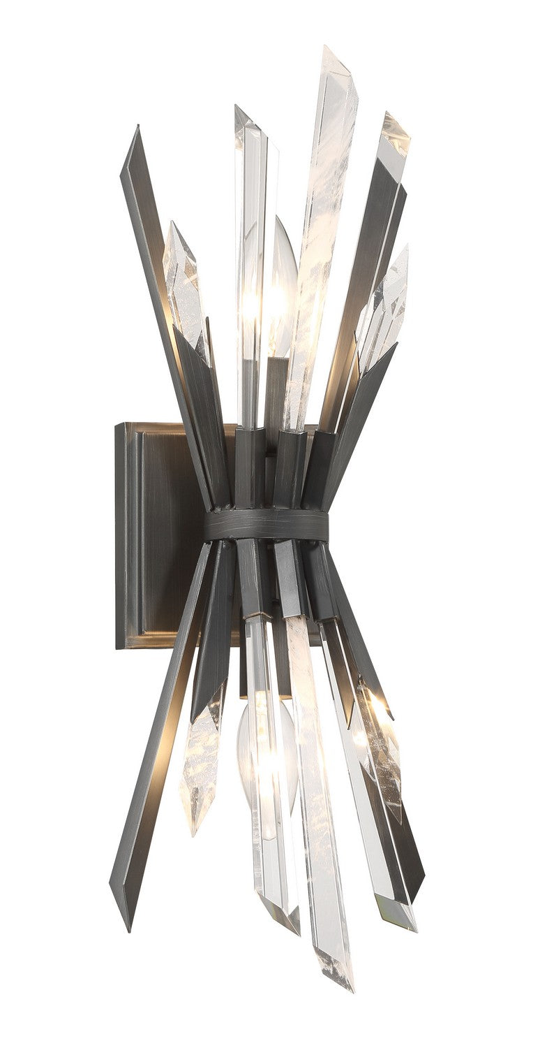 Elsa Two Light Wall Sconce in Midnight Graphite - available from The Lighting Shoppe, trusted by Canadian homeowners