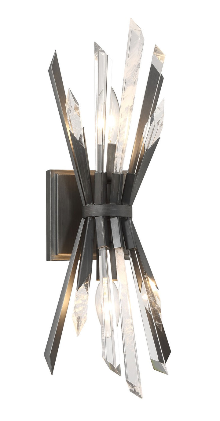 Elsa Two Light Wall Sconce in Midnight Graphite - available from The Lighting Shoppe, trusted by Canadian homeowners