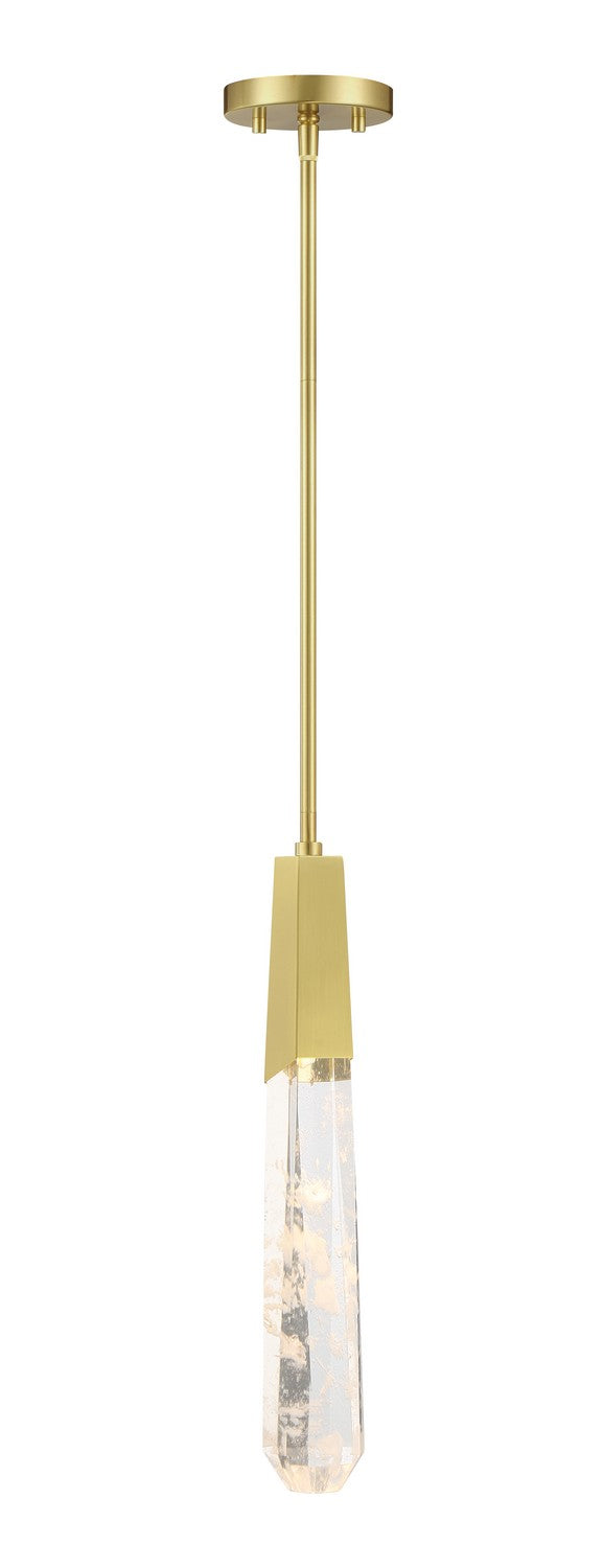 George Kovacs - P1283-859-L - LED Mini Pendant - Drifting Droplets - Brushed Brass