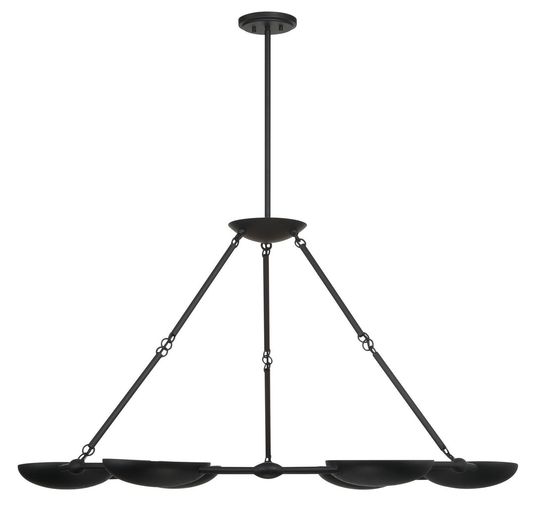 Undertas Six Light Chandelier in Coal Black - available from The Lighting Shoppe, trusted by Canadian homeowners