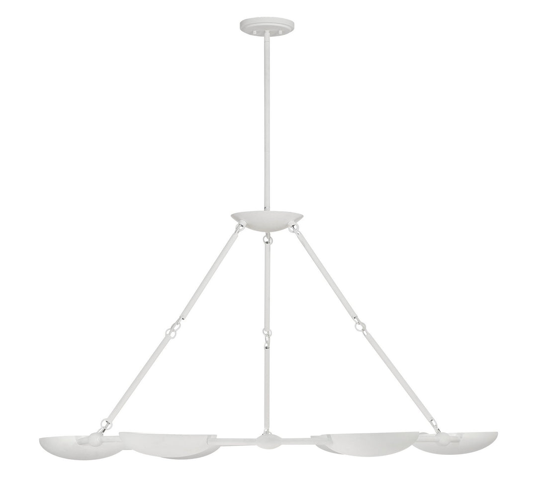 Undertas Six Light Chandelier in Piastra White - available from The Lighting Shoppe, trusted by Canadian homeowners