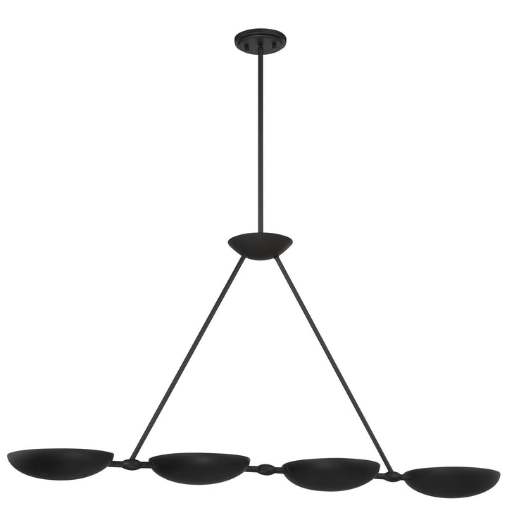 Undertas Four Light Island Pendant in Textured Coal Black - available from The Lighting Shoppe, trusted by Canadian homeowners