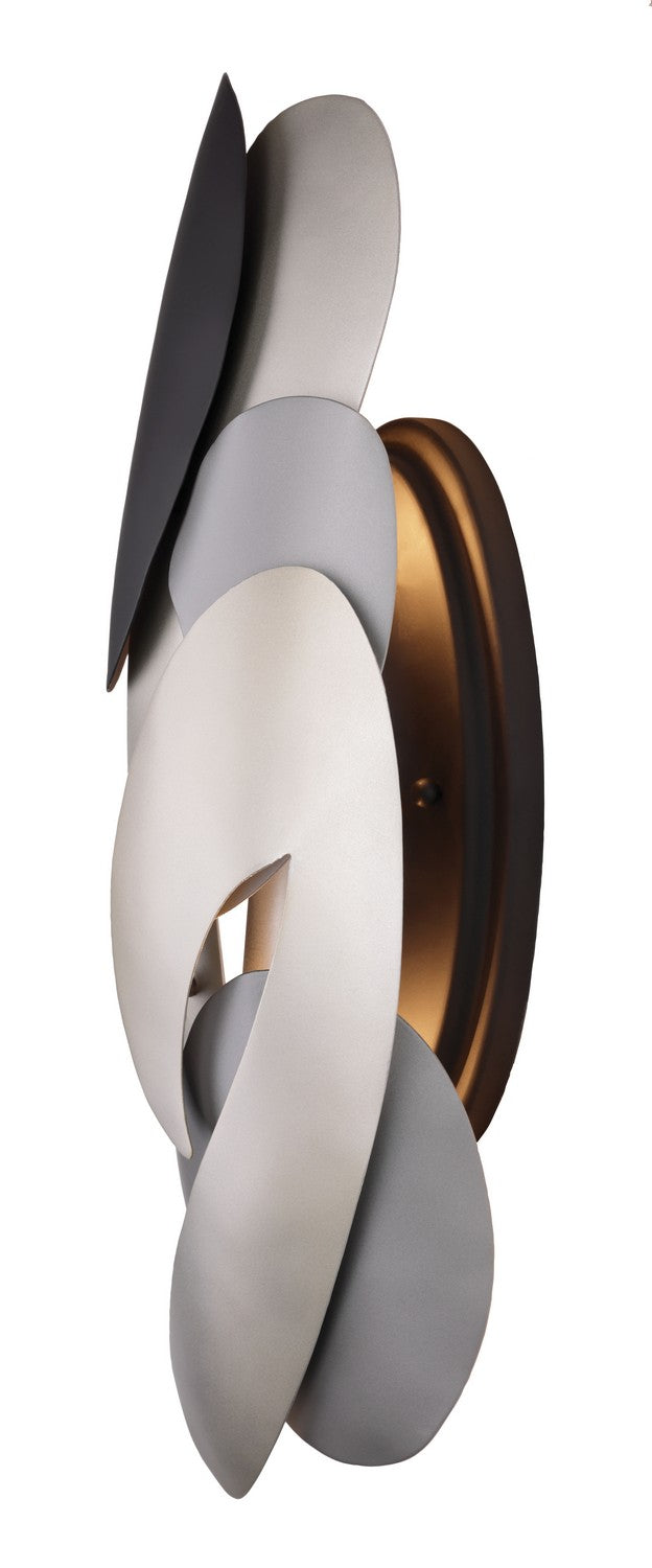 Metalo Misto Two Light Wall Sconce in Coal Black With Atlas And Midnight Sliver - available from The Lighting Shoppe, trusted by Canadian homeowners