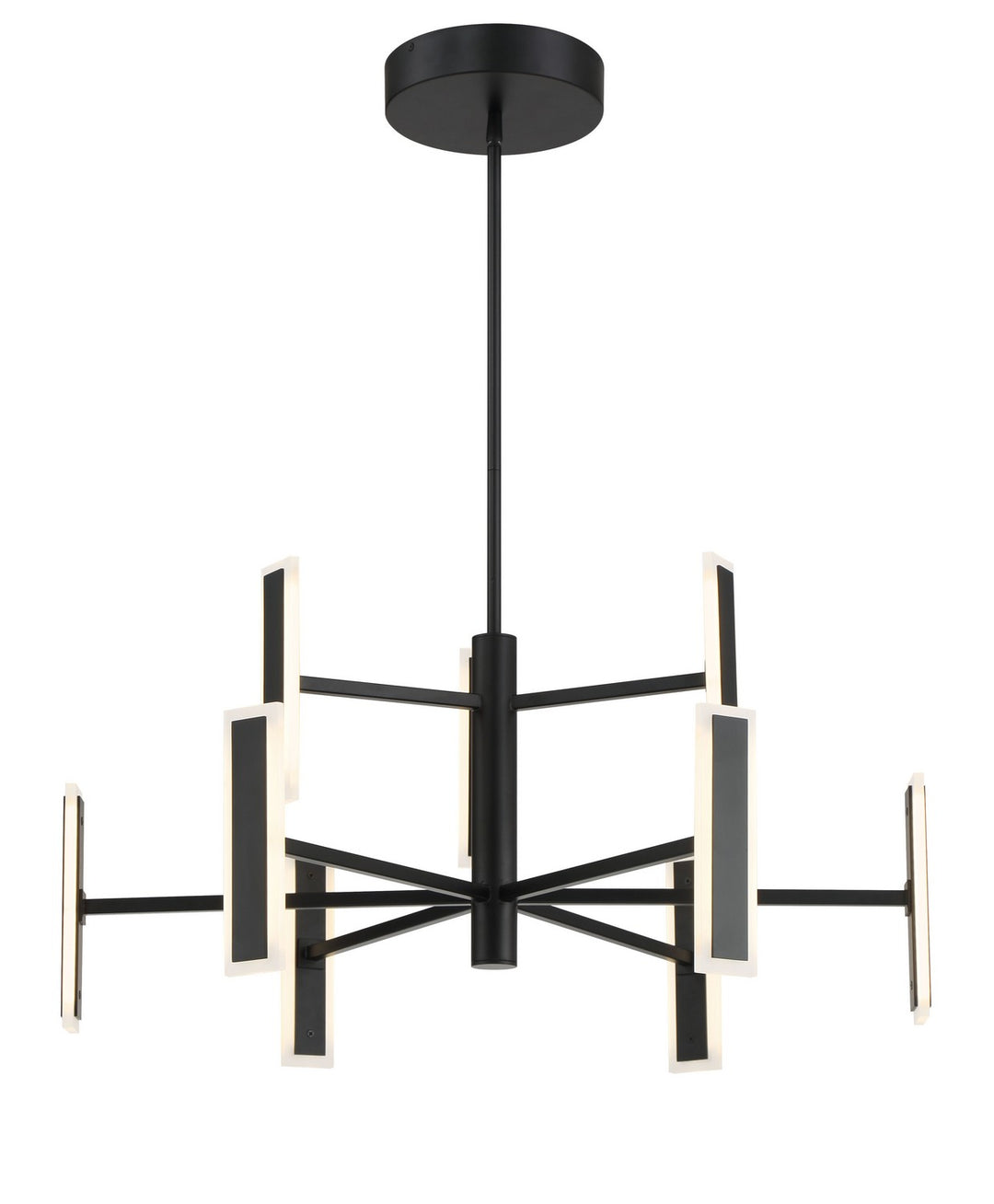 Edge LED Chandelier in Coal Black - available from The Lighting Shoppe, trusted by Canadian homeowners