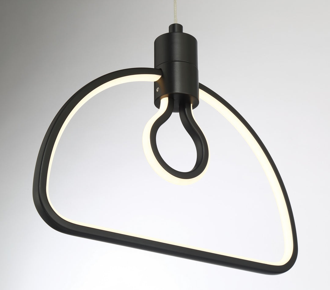 George Kovacs - P1903-66A-L - LED Pendant - Edison'S Outline - Coal ...