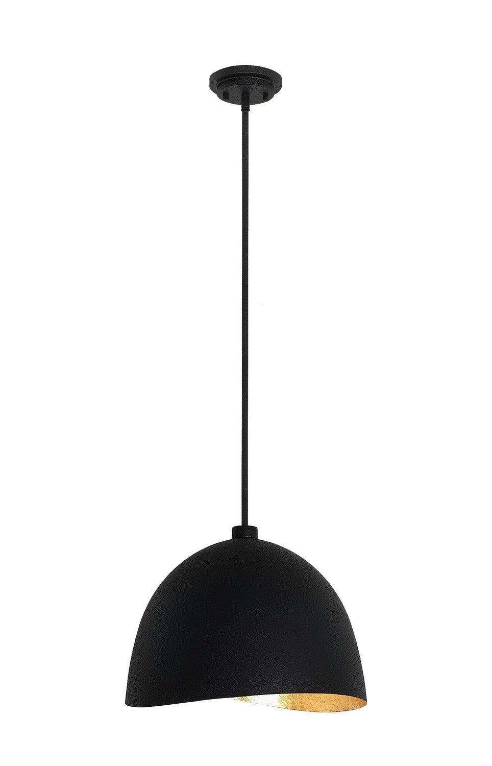 Eclos One Light Pendant in Sand Coal With Gold Highlights - available from The Lighting Shoppe, trusted by Canadian homeowners