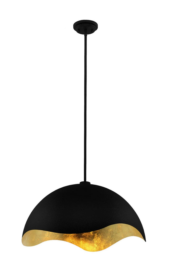 Eclos One Light Pendant in Sand Coal With Gold Highlights - available from The Lighting Shoppe, trusted by Canadian homeowners