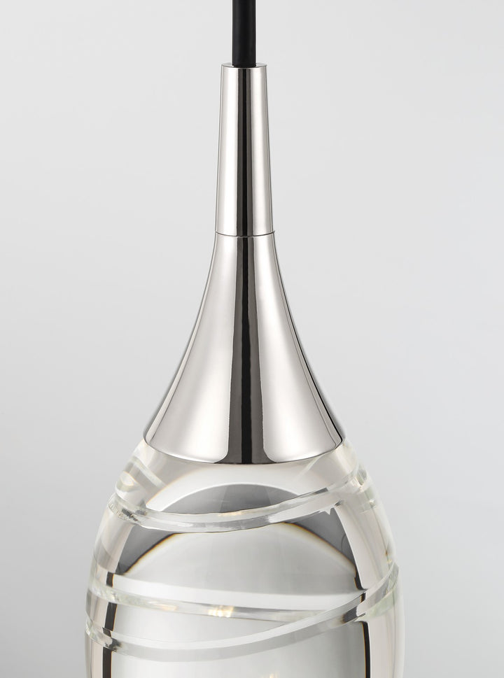 George Kovacs - P5592-613-L - LED Mini Pendant - Hail - Polished Nickel