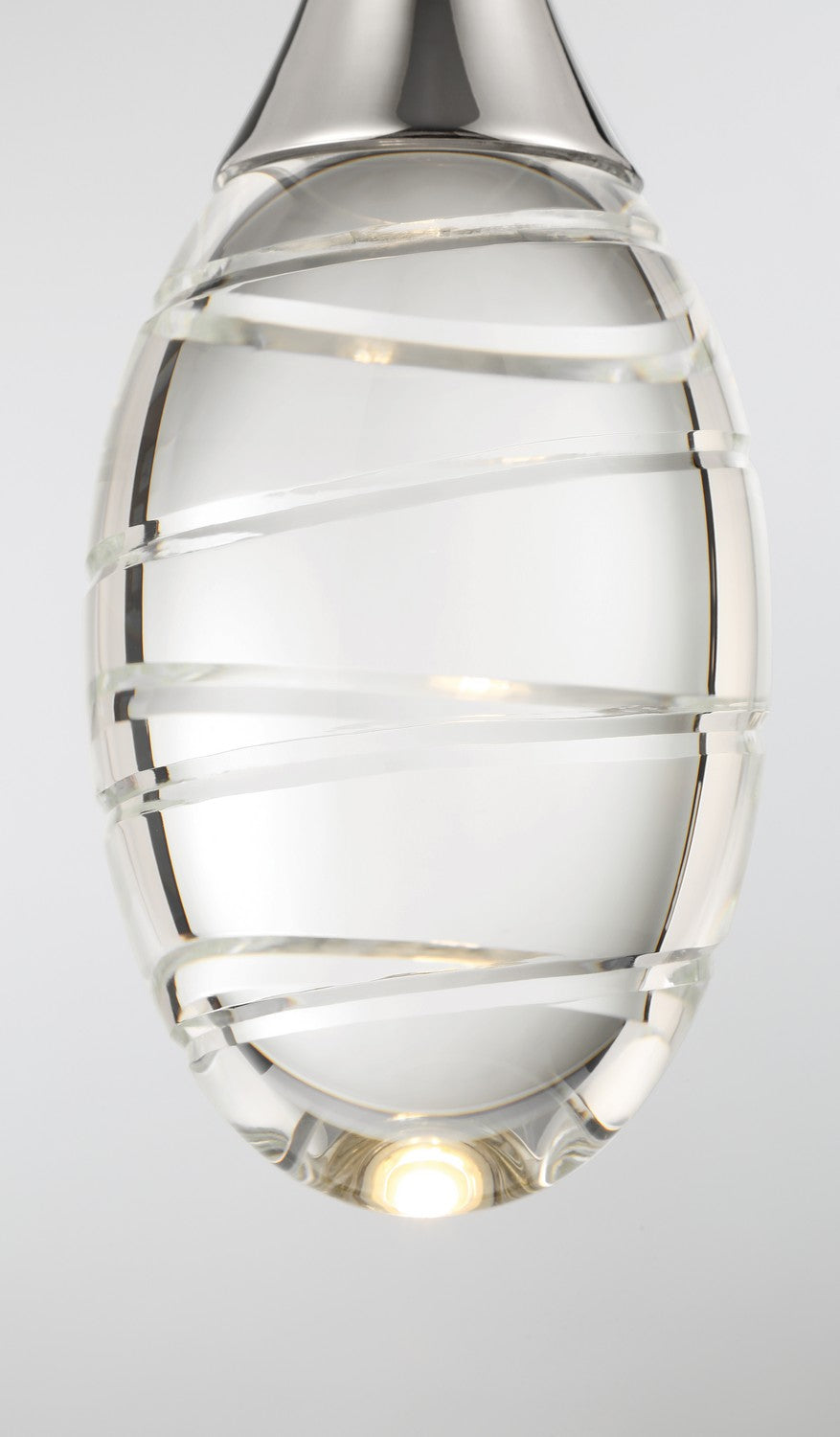 George Kovacs - P5592-613-L - LED Mini Pendant - Hail - Polished Nickel