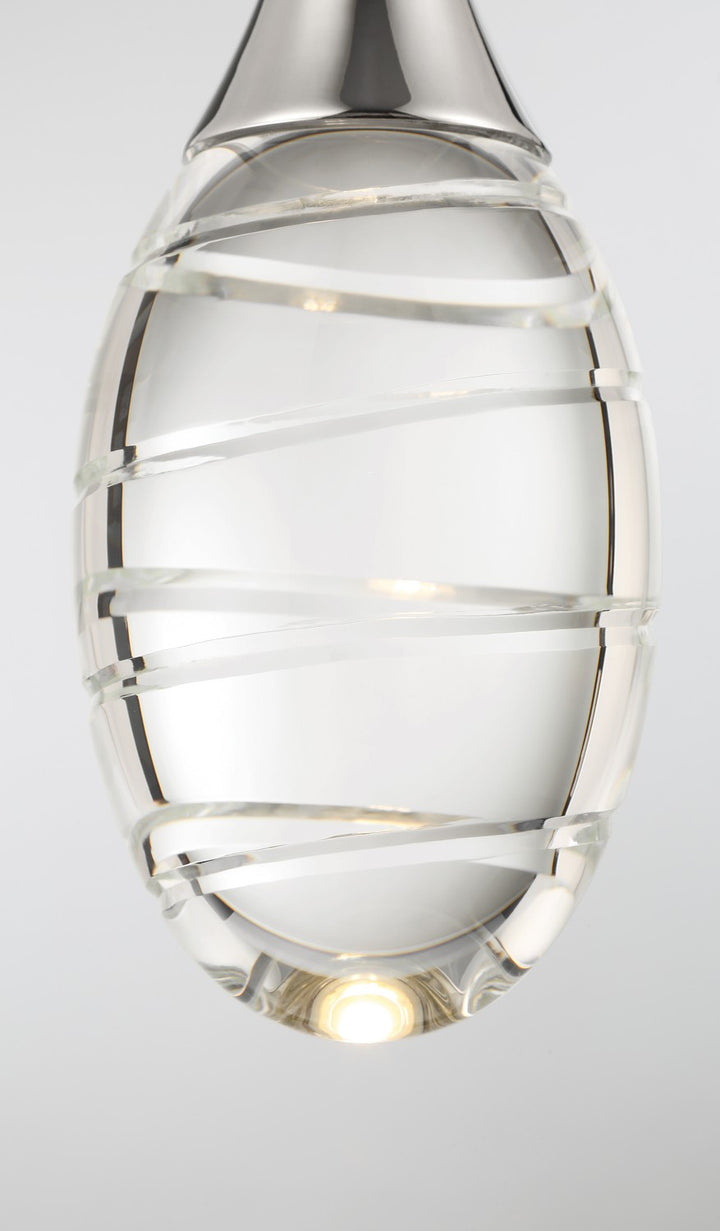 George Kovacs - P5592-613-L - LED Mini Pendant - Hail - Polished Nickel