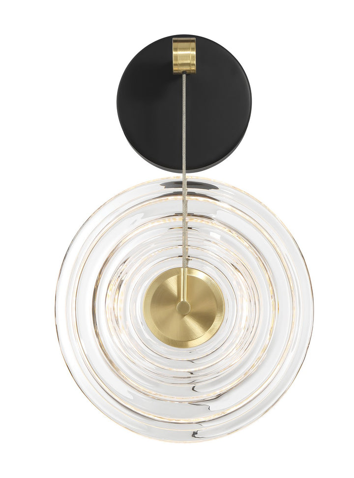 George Kovacs - P5602-884-L - LED Wall Sconce - Topknot - Coal And Brushed Gold