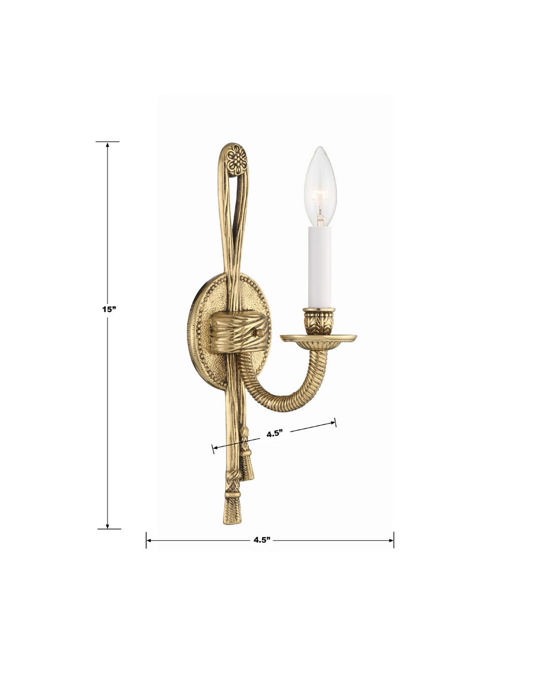 Crystorama - 651-OB - One Light Wall Sconce - Lexsi - Olde Brass