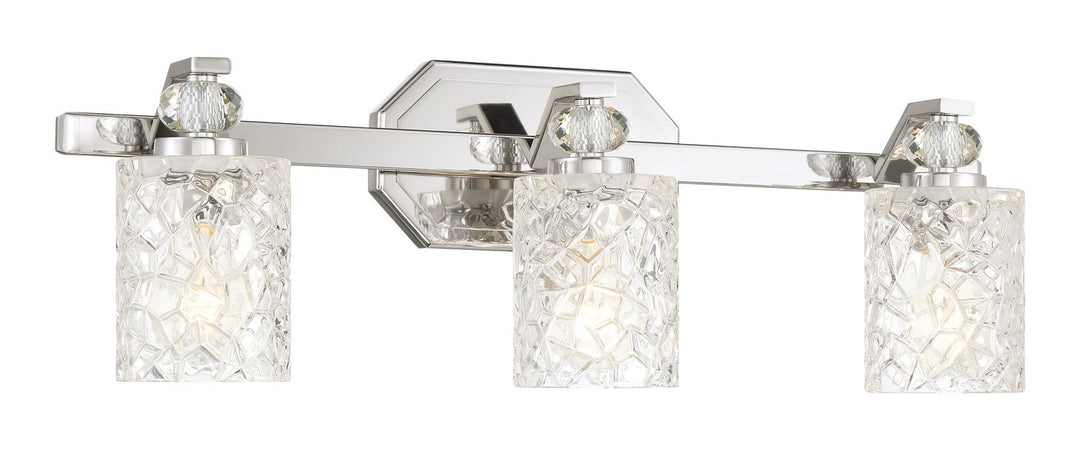 Crystal Kay Three Light Bath Vanity in Chrome - available from The Lighting Shoppe, trusted by Canadian homeowners