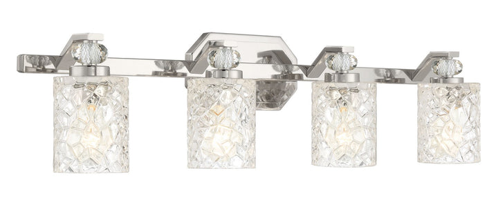 Crystal Kay Four Light Bath Vanity in Chrome - available from The Lighting Shoppe, trusted by Canadian homeowners