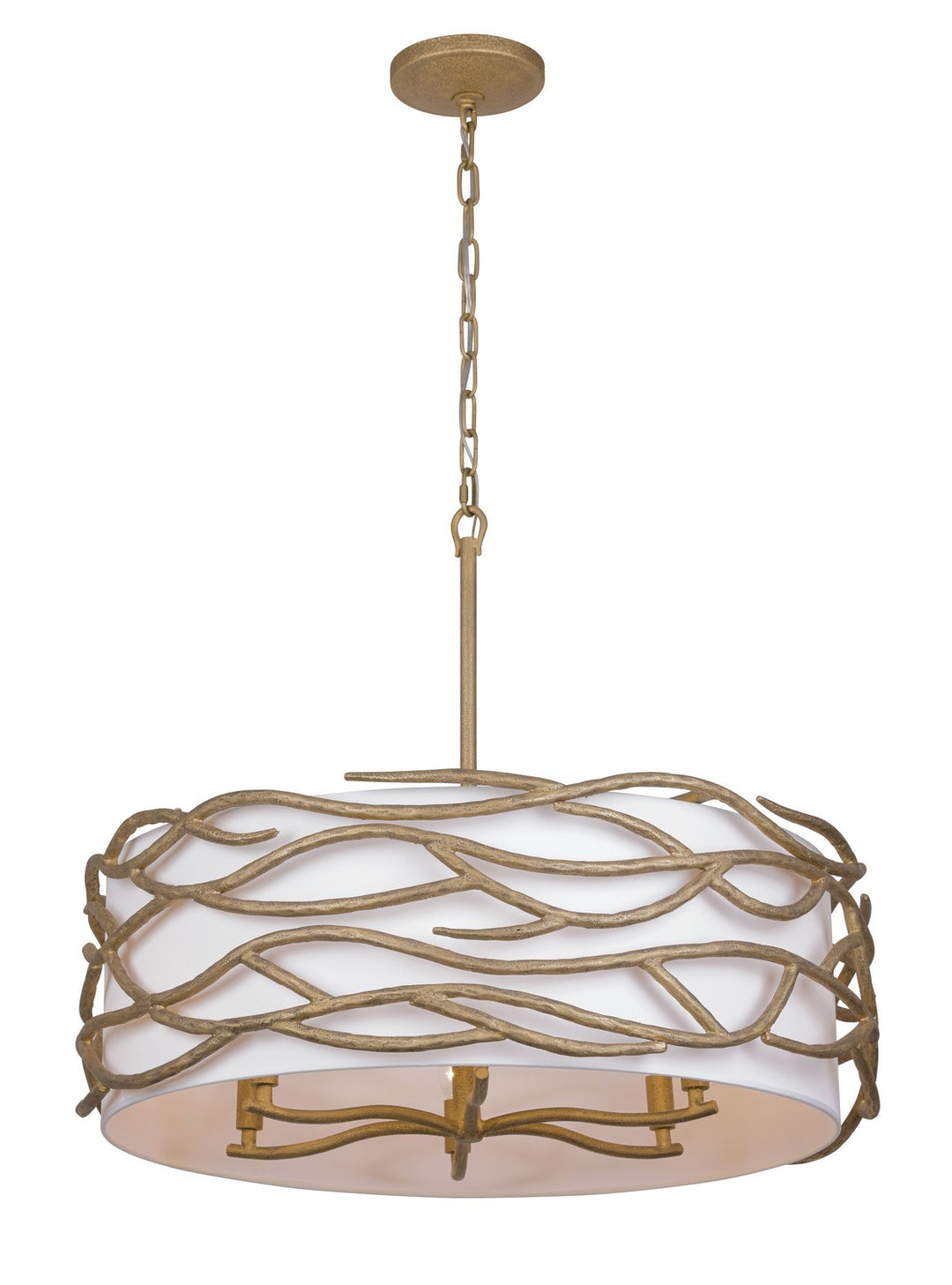 Minka-Lavery - 3718-788 - Six Light Pendant - Branch Reality - Ashen Gold