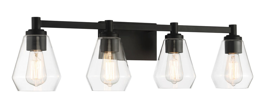 Minka-Lavery - 5704-66A - Four Light Bath Vanity - Clarity - Coal