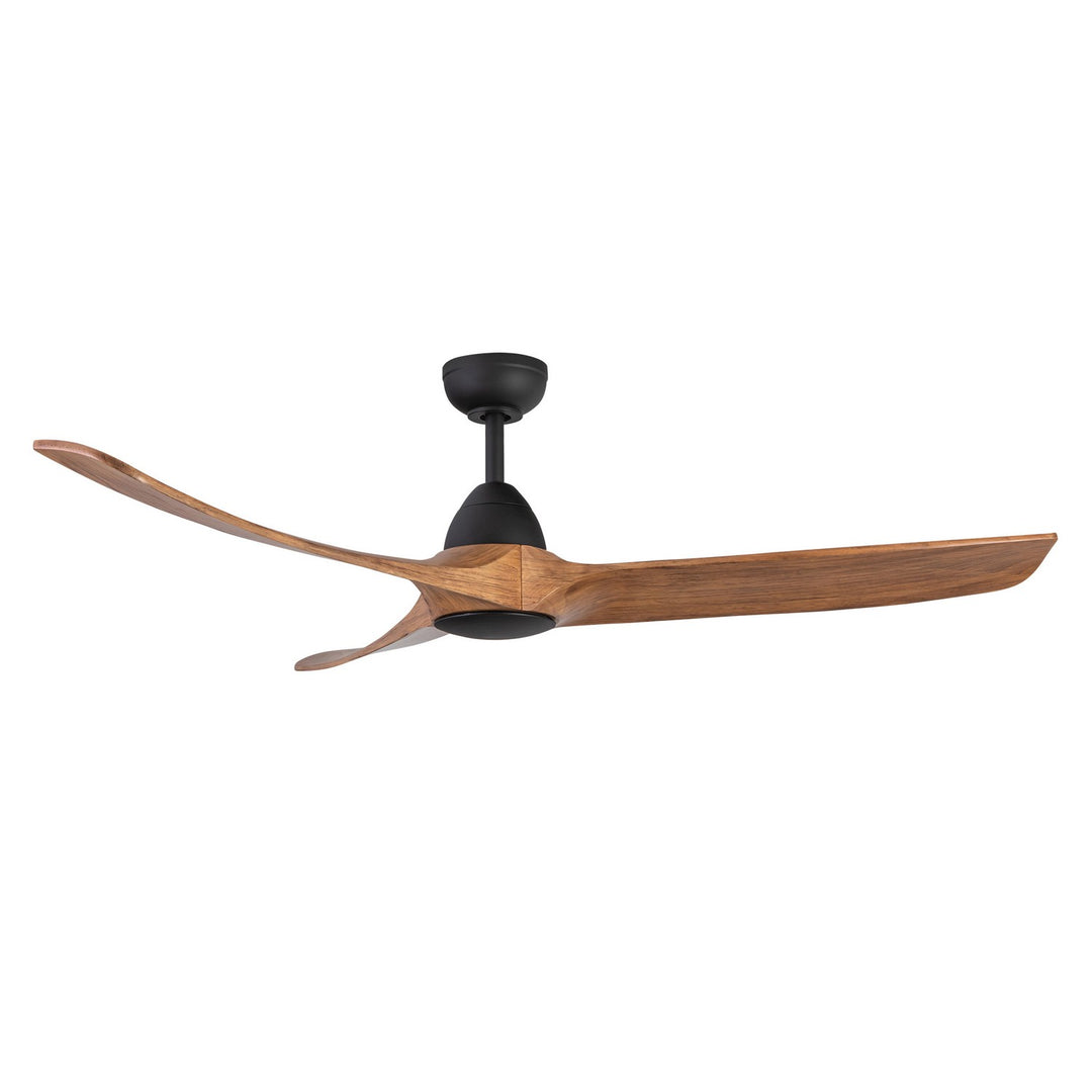 Baylor 60"Ceiling Fan in Matte Black/Natural Wood - available from The Lighting Shoppe, trusted by Canadian homeowners