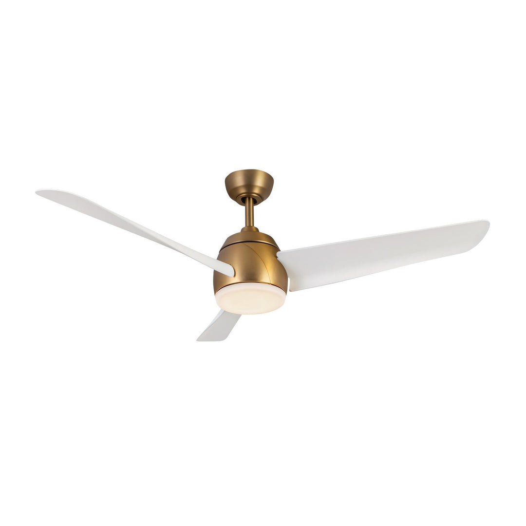 Thalia 54"Ceiling Fan in Brushed Gold/Matte White - available from The Lighting Shoppe, trusted by Canadian homeowners