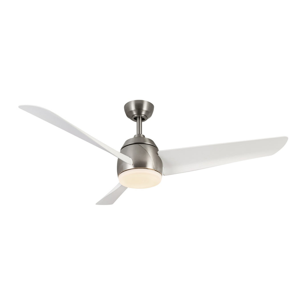 Thalia 54"Ceiling Fan in Brushed Nickel/Matte White - available from The Lighting Shoppe, trusted by Canadian homeowners