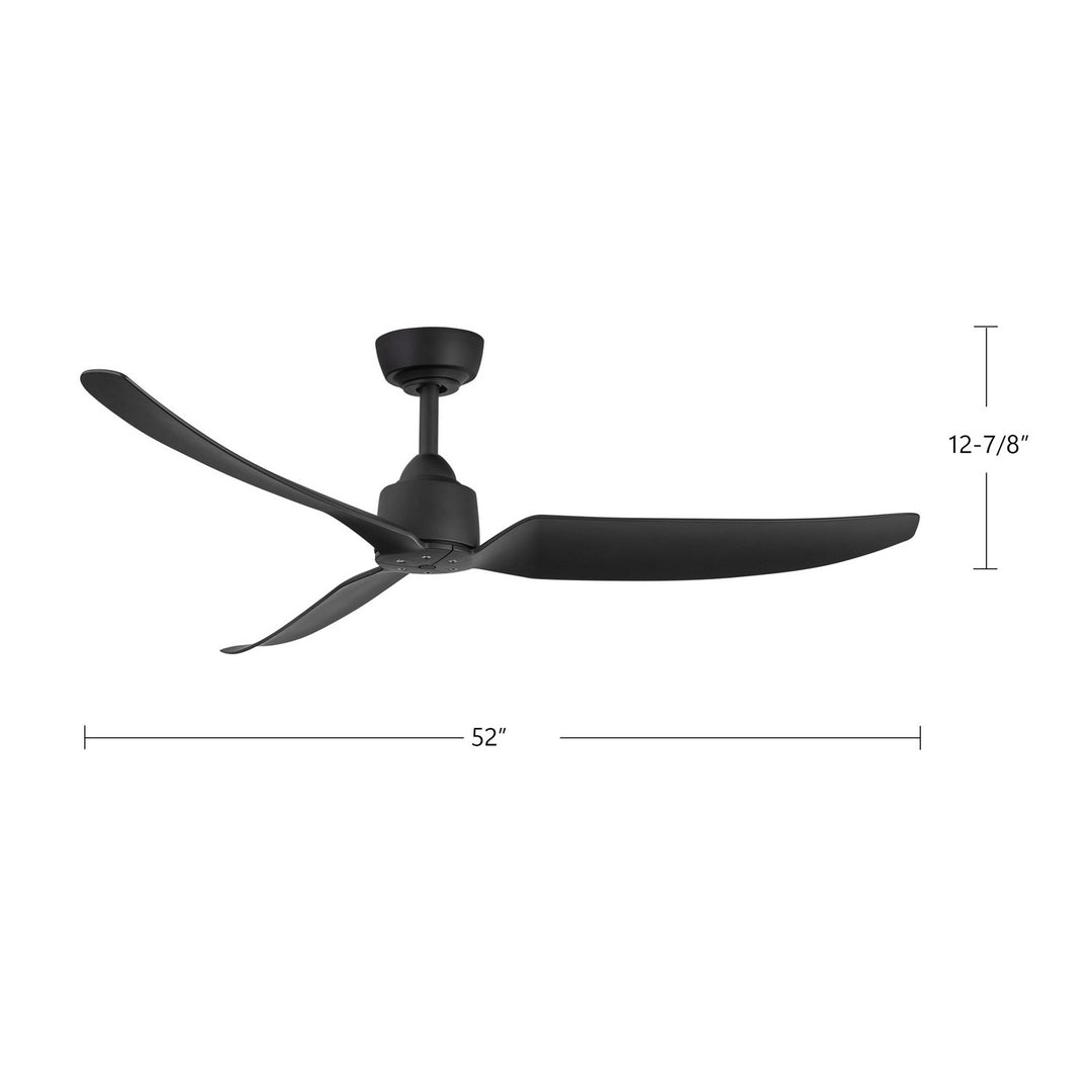 Kuzco Canada - CF92952-MB - 52"Exterior Ceiling Fan - Hugo - Matte Black