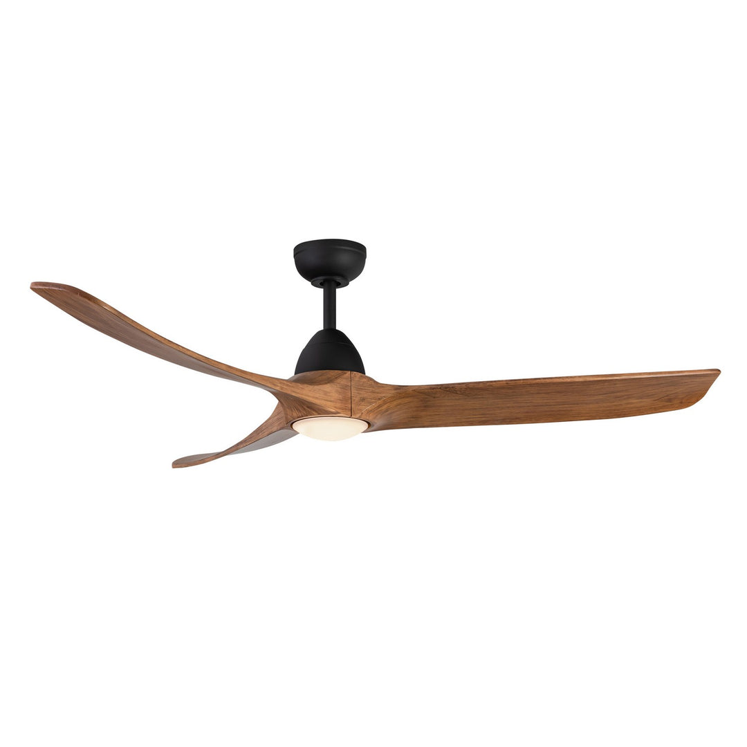 Baylor 60"Ceiling Fan in Matte Black/Natural Wood - available from The Lighting Shoppe, trusted by Canadian homeowners