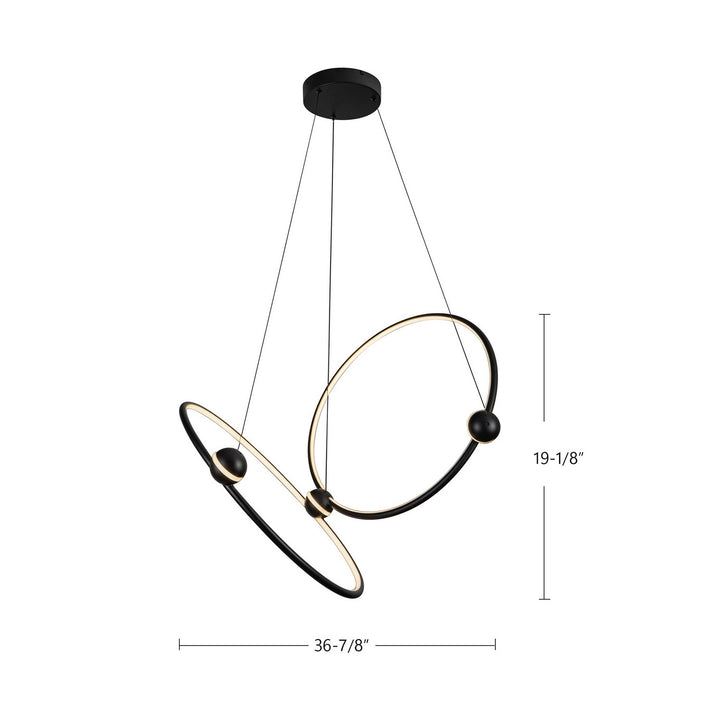 Kuzco Canada - CH17702-BK - LED Chandelier - Isho - Black