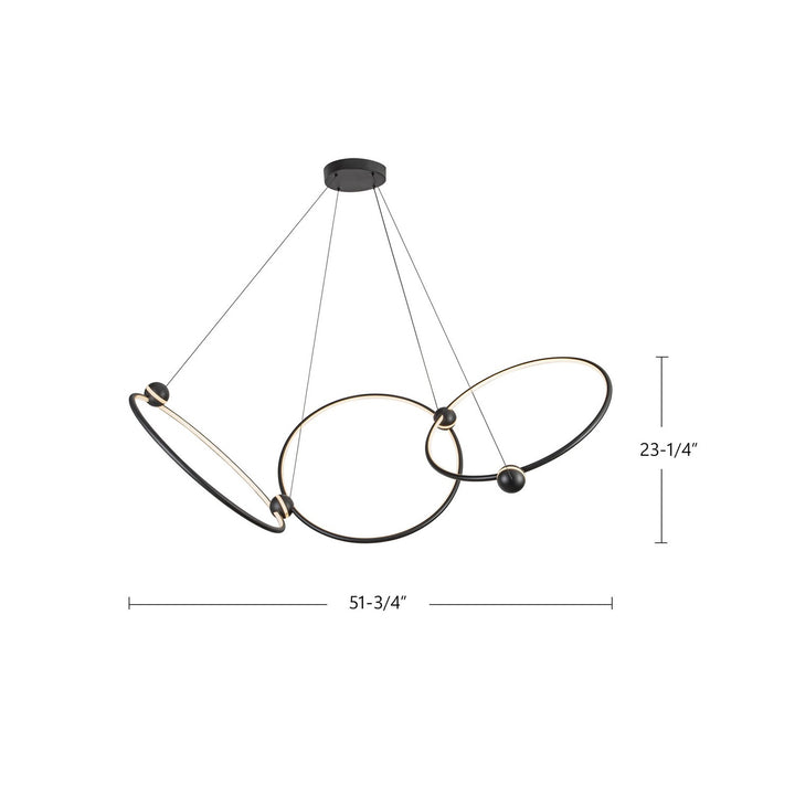 Kuzco Canada - CH17703-BK - LED Chandelier - Isho - Black