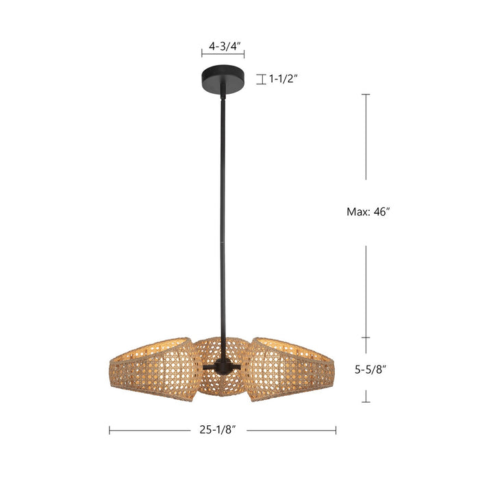 Kuzco Canada - CH20625-BK/OP - LED Chandelier - Lanai - Black/Opal Glass
