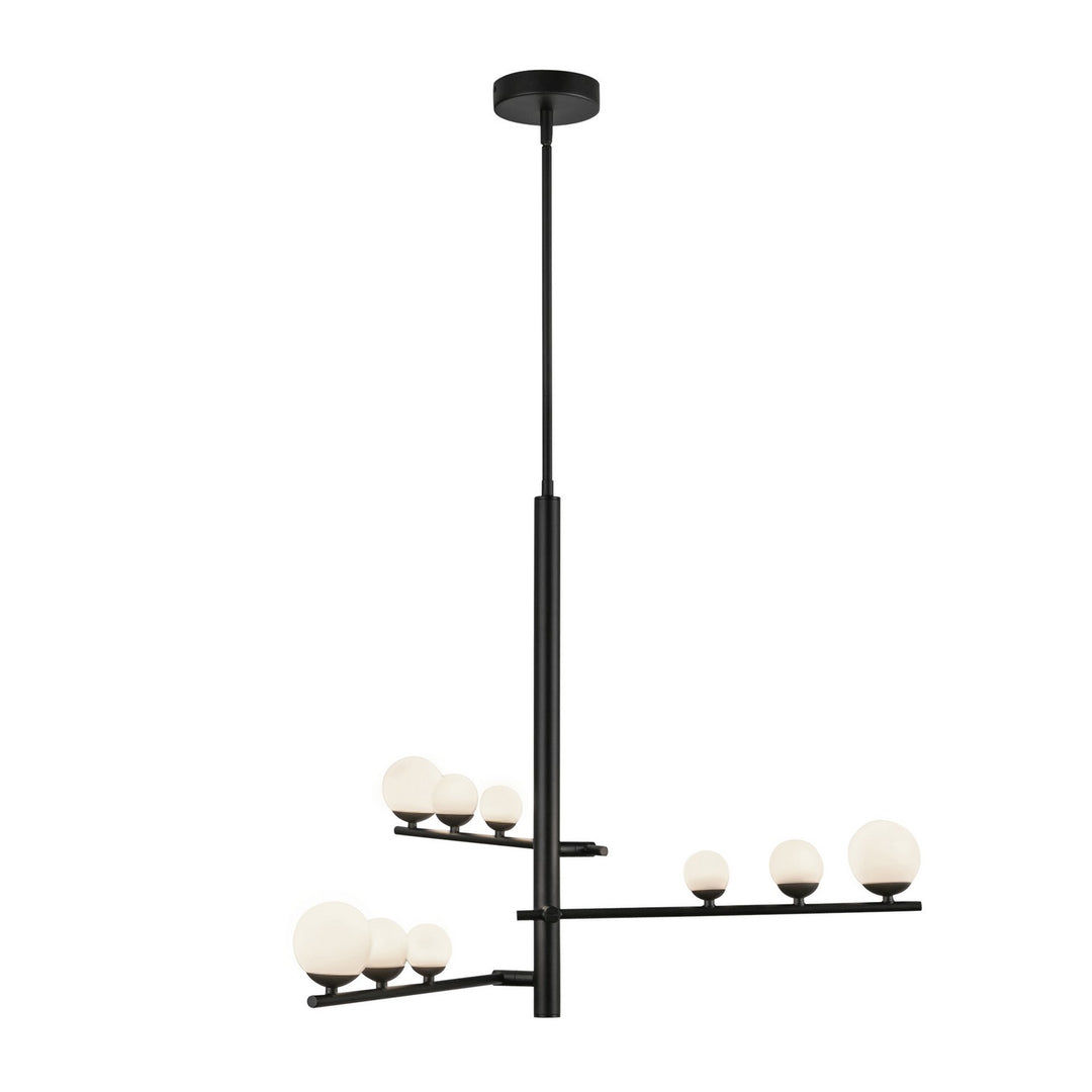 Kuzco Canada - CH55524-BK/OP - LED Chandelier - Cypress - Black/Opal Glass