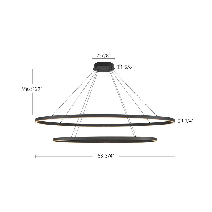 Kuzco Canada - CH79253-BK - LED Chandelier - Ovale - Black