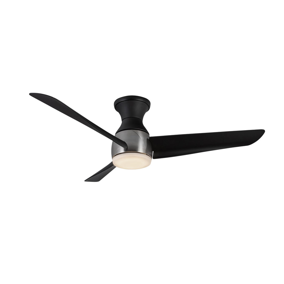 Thalia 54"Hugger Fan in Brushed Nickel/Matte Black - available from The Lighting Shoppe, trusted by Canadian homeowners