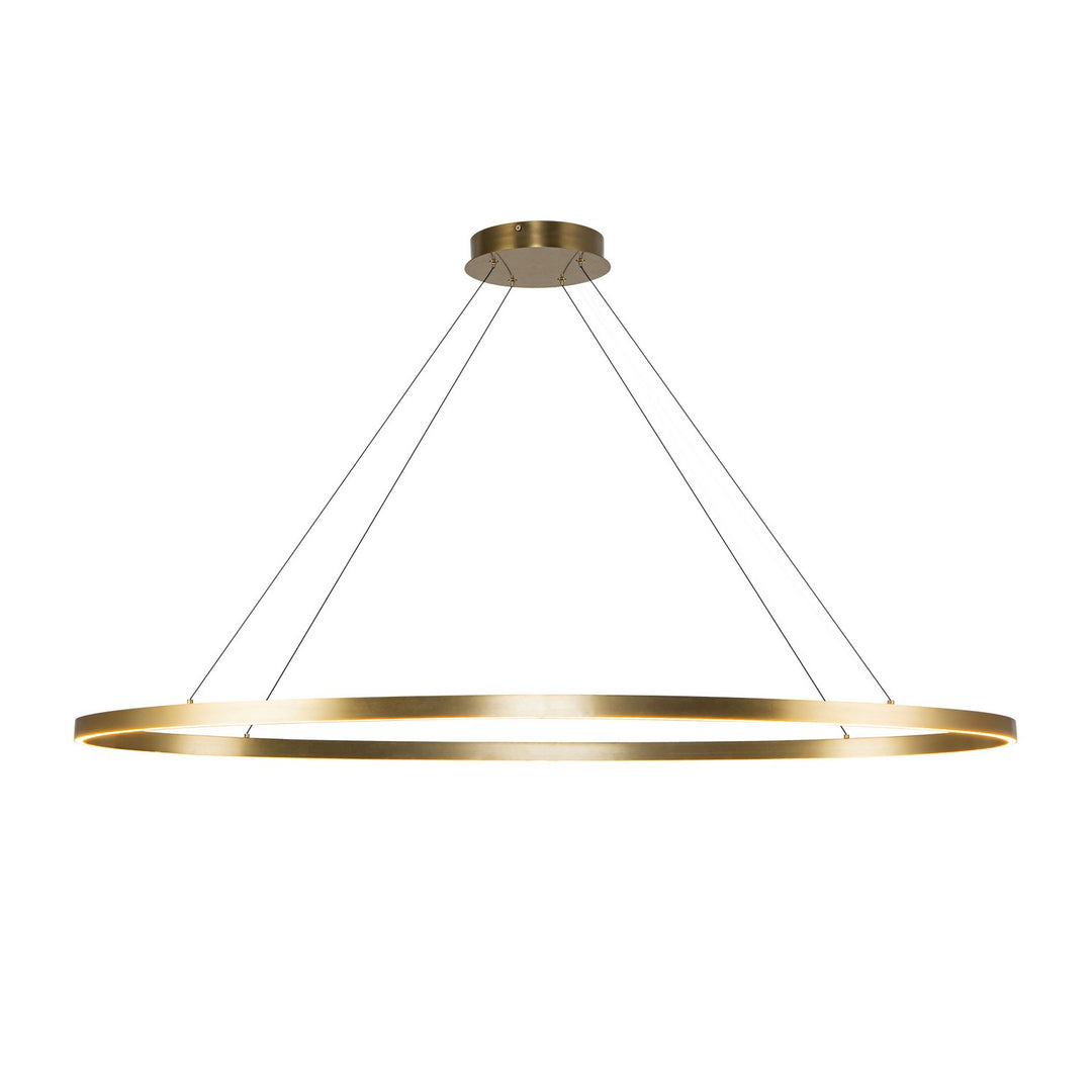 Ovale LED Linear Pendant in Brushed Gold - available from The Lighting Shoppe, trusted by Canadian homeowners