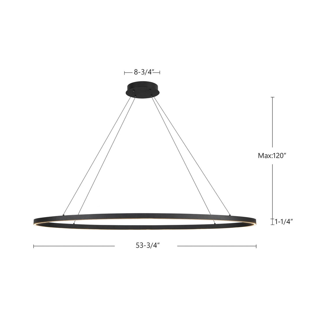 Kuzco Canada - LP79153-BK - LED Linear Pendant - Ovale - Black