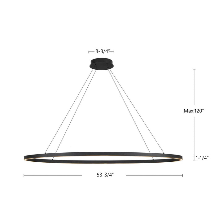 Kuzco Canada - LP79153-BK - LED Linear Pendant - Ovale - Black