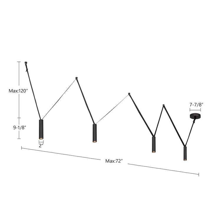 Kuzco Canada - LP90404-UB - LED Linear Pendant - Mason - Urban Bronze