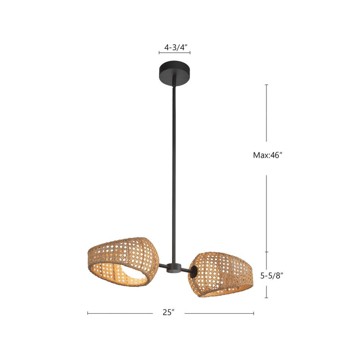 Kuzco Canada - PD20602-BK/OP - LED Pendant - Lanai - Black/Opal Glass
