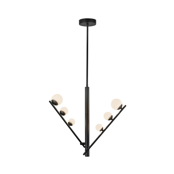 Kuzco Canada - PD55520-BK/OP - LED Pendant - Cypress - Black/Opal Glass