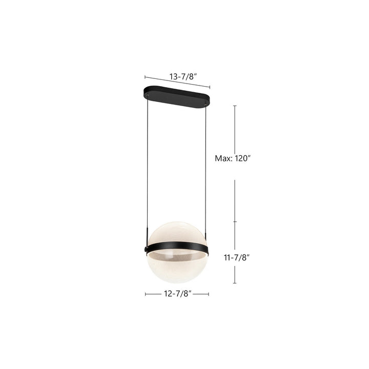 Kuzco Canada - PD75912-BK/LG-3CCT - LED Pendant - Pisces - Black/Light Guide