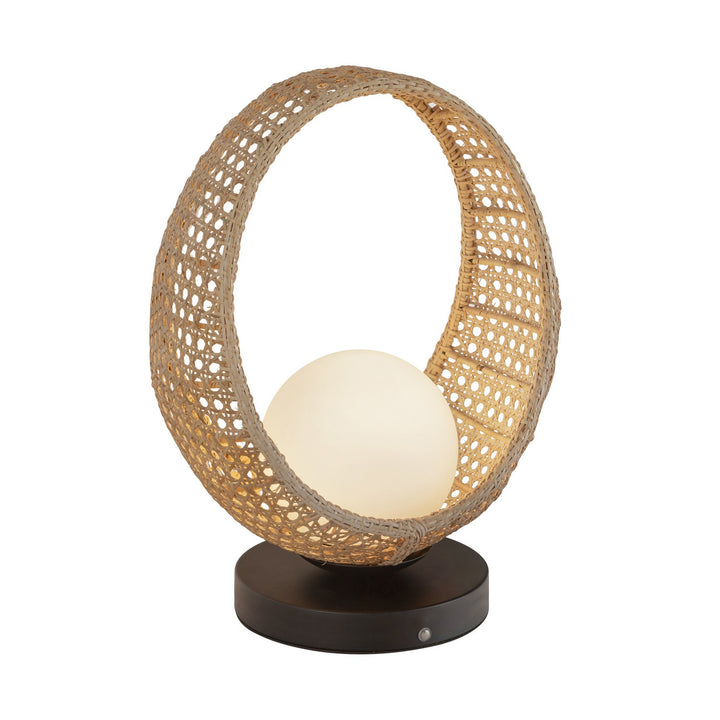 Kuzco Canada - TL20616-BK/OP - LED Table Lamp - Lanai - Black/Opal Glass