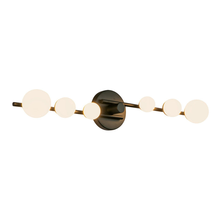 Kuzco Canada - VL55529-BK/OP - LED Vanity - Cypress - Black/Opal Glass