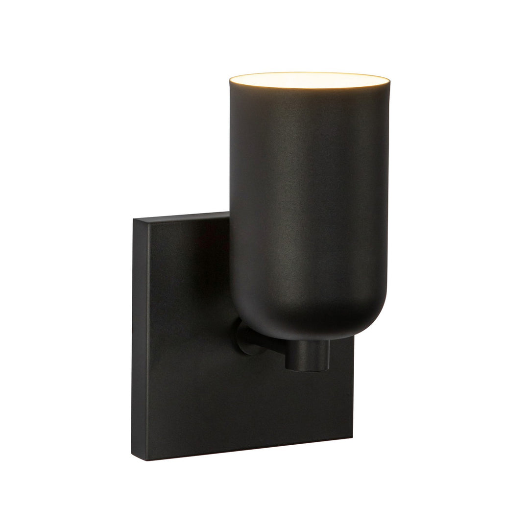 Nola One Light Wall Sconce in Black - available from The Lighting Shoppe, trusted by Canadian homeowners